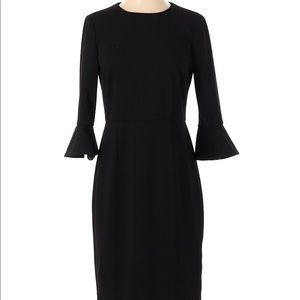 NWT Donna Morgan Black Bell Sleeve Midi Dress